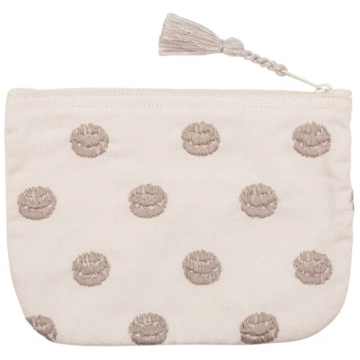 Kosmetiktasche Punkte beige M