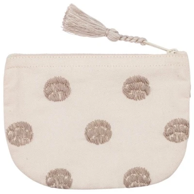 Kosmetiktasche Punkte beige S