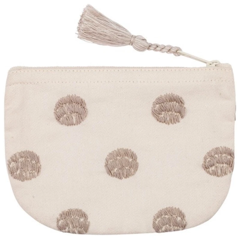 Kosmetiktasche Punkte beige S
