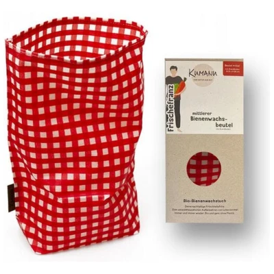 Kumanu - von Natur aus gut Bienenwachsbeutel mittel "Frischefranz" aus Bio-Bienenwachstuch, H29 cm x B22cm