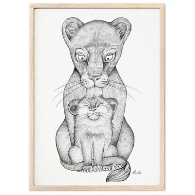 Kunstdruck "Löwenmutter" von LIGARTI | A4, A3 oder A2 | Wandbild | Poster | Kunst