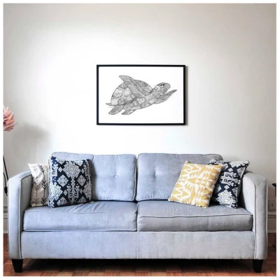 Kunstdruck "Schildkröte" von LIGARTI | A4, A3 oder A2 | Wandbild | Poster | Kunst