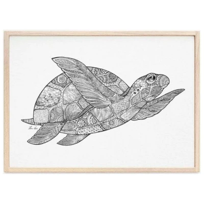 Kunstdruck "Schildkröte" von LIGARTI | A4, A3 oder A2 | Wandbild | Poster | Kunst