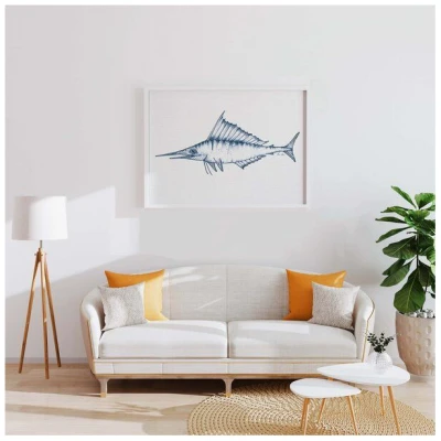 Kunstdruck "Schwertfisch" von LIGARTI | A4, A3 oder A2 | Wandbild | Poster | Kunst