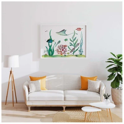 Kunstdruck "Unterwasserwelt" von LIGARTI | A4, A3 oder A2 | Wandbild | Poster | Kunst