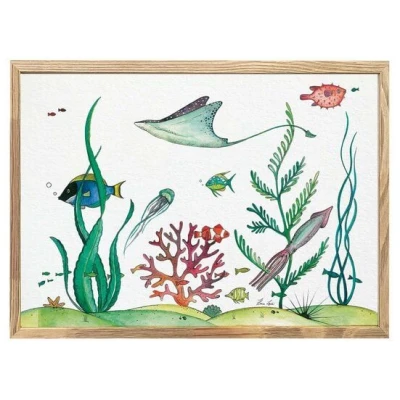 Kunstdruck "Unterwasserwelt" von LIGARTI | A4, A3 oder A2 | Wandbild | Poster | Kunst