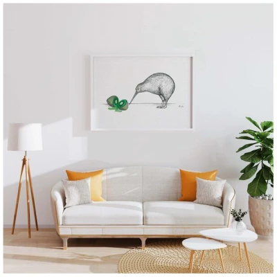 Kunstdruck "Zwei Kiwis" von LIGARTI | A4, A3 oder A2 | Wandbild | Poster | Kunst