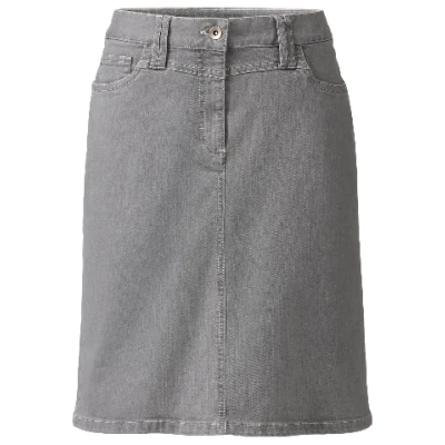 Kurzer Jeansrock aus Bio-Baumwolle, grau 36