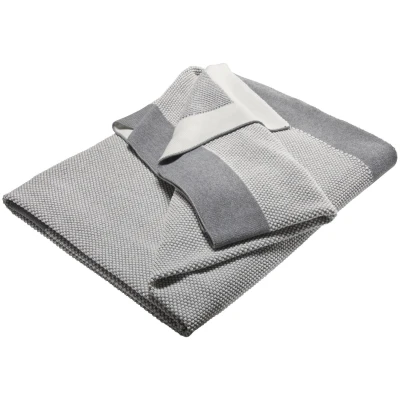 Kuscheldecke für Erwachsene Bio-Baumwolle ivorygrey-melange Maße 150 x 200 cm