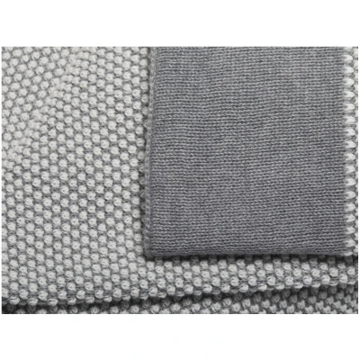 Kuscheldecke für Erwachsene Bio-Baumwolle ivorygrey-melange Maße 150 x 200 cm