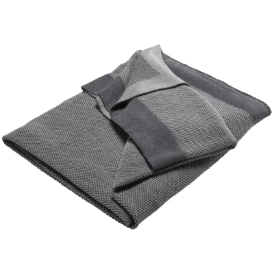 Kuscheldecke für Erwachsene Bio-Baumwolle light-dark grey-melange Maße 150 x 200 cm