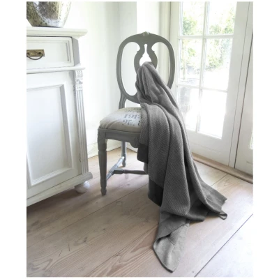 Kuscheldecke für Erwachsene Bio-Baumwolle light-dark grey-melange Maße 150 x 200 cm