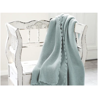 Kuscheldecke für Erwachsene Bio-Baumwolle mint cream Maße 130 x 170 cm