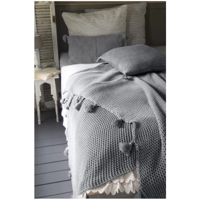 Kuscheldecke für Erwachsene Bio Baumwolle stone lightgrey-melange Maße 150 x 200 cm