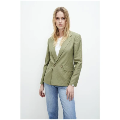 Kuyichi Damen vegan Blazer Scarlett Armeegrün