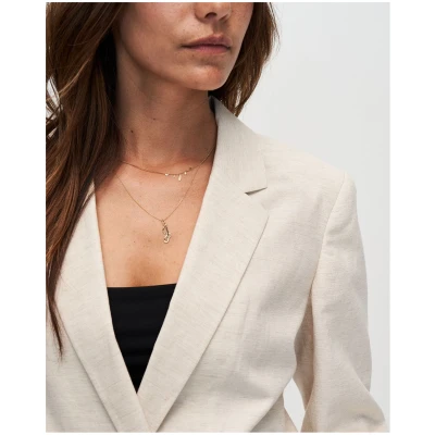 Kuyichi Damen vegan Blazer Scarlett Melange Off White