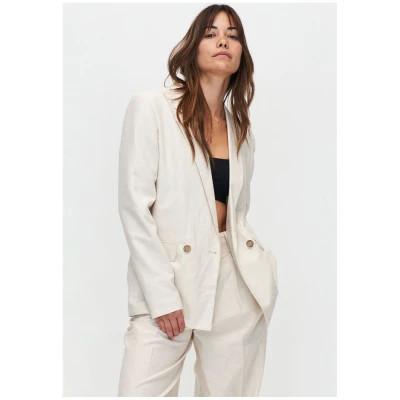Kuyichi Damen vegan Blazer Scarlett Melange Off White