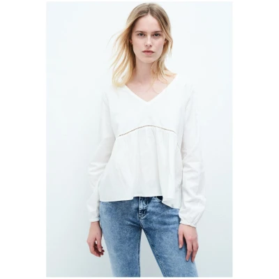 Kuyichi Damen vegan Bluse Victoria Off White