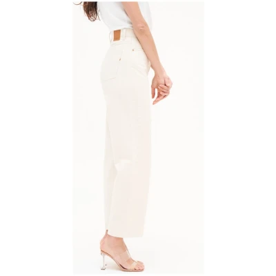 Kuyichi Damen vegan Bobbie Barrel High-Waist Loose Jeans Ungefärbt