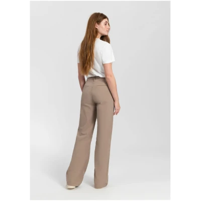 Kuyichi Damen vegan Chino Hose Thalia Schwarzer Tee Braun
