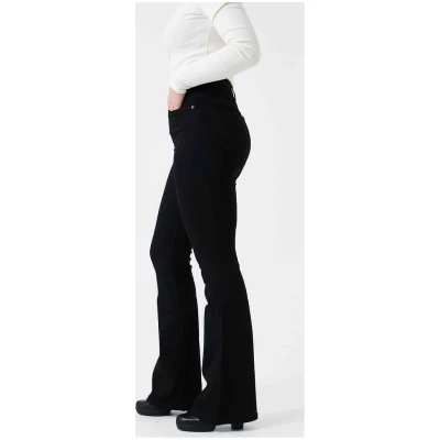 Kuyichi Damen vegan Flare Jeans Lisette Forever Schwarz