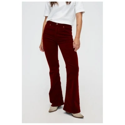 Kuyichi Damen vegan Jeans Flare Lisette Corduroy Bordeaux