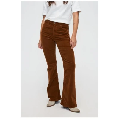Kuyichi Damen vegan Jeans Flare Lisette Corduroy Goldbraun