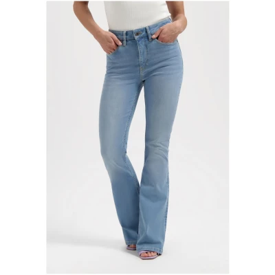 Kuyichi Damen vegan Jeans Lisette Flare Lucky Vintage Blau