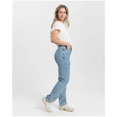 Kuyichi Damen vegan Jeans Straight Rosa Heritage Blau