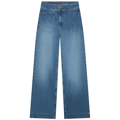 Kuyichi Damen vegan Jeans Worker Farrah Ocala Blau