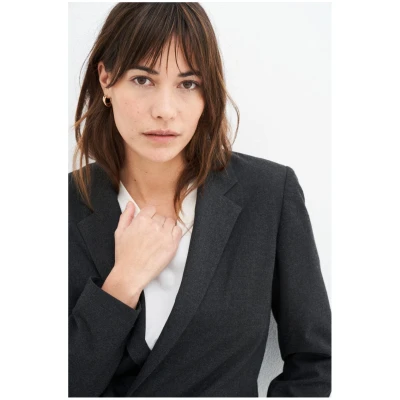 Kuyichi Damen vegan Scarlett Blazer Anthrazit Melange