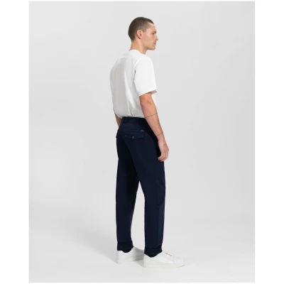 Kuyichi Herren vegan Chino Hose Darren Dunkel Marineblau