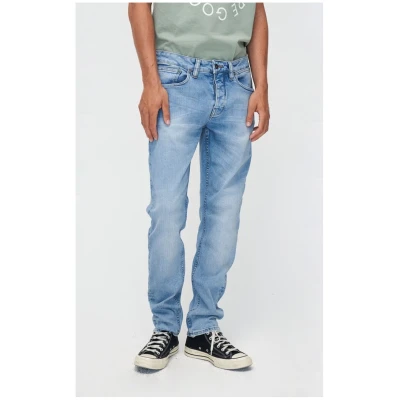 Kuyichi Herren vegan Jeans Regular Slim Jim Hellblau