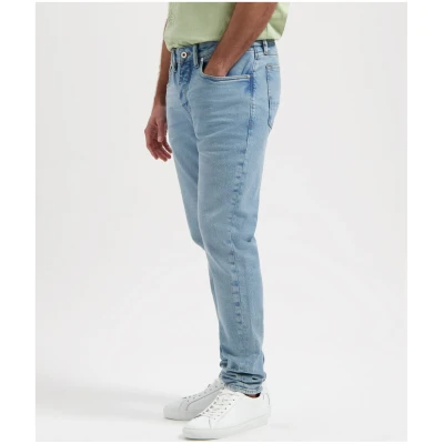 Kuyichi Herren vegan Regular Slim Jeans Jim Vintage Blau
