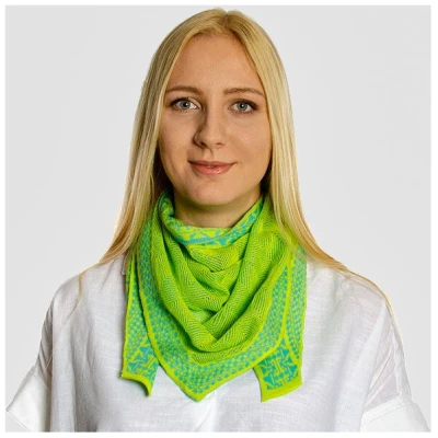 LANARTO slow fashion Halstuch Shine zweifarbig aus Bio-Baumwolle Feinstrick made in germany