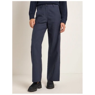 LANIUS Nadelstreifen Marlenehose aus Bio-Baumwolle, Leinen und TENCEL
