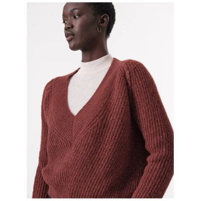 LANIUS Pullover mit V-Ausschnitt aus Alpakawolle