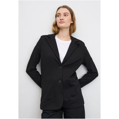 LAURIE Damen vegan Britt Blazer 68cm - Schwarz