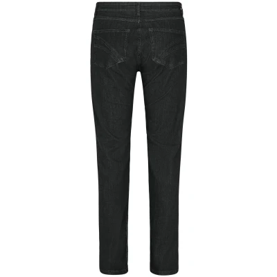 LAURIE Damen vegan Jeans Laura Slim Medium Length Ecolabel Washed Black Denim