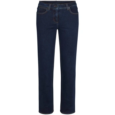 LAURIE Damen vegan Jeans Marple Straight Mittellang Dunkelblau Denim