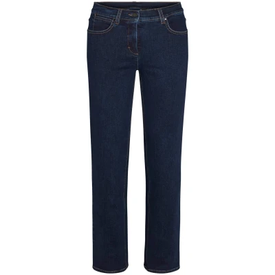 LAURIE Damen vegan Jeans Marple Straight Mittellang Dunkelblau Denim