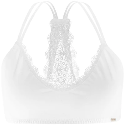 LIVING CRAFTS - Damen Bustier - Weiß (95% Bio-Baumwolle; 5% Elasthan), Nachhaltige Mode, Bio Bekleidung