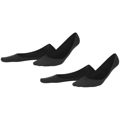 LIVING CRAFTS - Damen Füßlinge, 2er Pack - Schwarz (82% Bio-Baumwolle; 16% Polyamid (recycled); 2% Elasthan), Nachhaltige Mode, Bio Bekleidung
