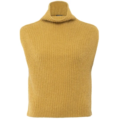 LIVING CRAFTS - Damen Pullunder - Gelb (40% Bio-Baumwolle; 22% Bio-Wolle; 22% Alpaka; 16% Polyamid (recycelt)), Nachhaltige Mode, Bio Bekleidung