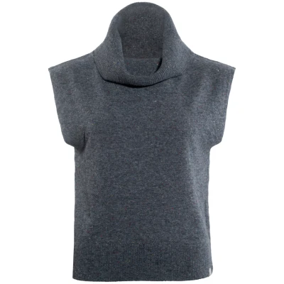 LIVING CRAFTS - Damen Pullunder - Grau (100% Bio-Wolle), Nachhaltige Mode, Bio Bekleidung