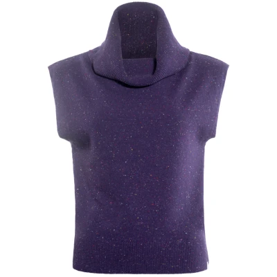 LIVING CRAFTS - Damen Pullunder - Lila (100% Bio-Wolle), Nachhaltige Mode, Bio Bekleidung