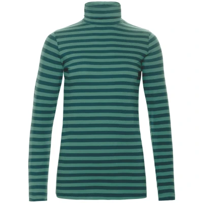 LIVING CRAFTS - Damen Rollkragen-Shirt - Grün (100% Bio-Baumwolle), Nachhaltige Mode, Bio Bekleidung