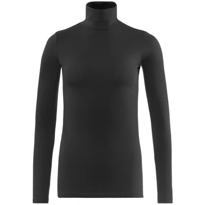 LIVING CRAFTS - Damen Rollkragen-Shirt - Schwarz (100% Bio-Baumwolle), Nachhaltige Mode, Bio Bekleidung