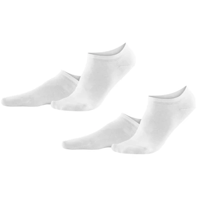 LIVING CRAFTS - Damen Sneaker-Socken, 2er-Pack - Weiß (98% Bio-Baumwolle; 2% Elasthan), Nachhaltige Mode, Bio Bekleidung