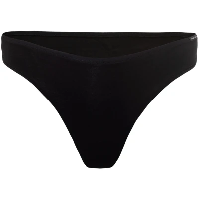 LIVING CRAFTS - Damen String - Schwarz (95% Bio-Baumwolle; 5% Elasthan), Nachhaltige Mode, Bio Bekleidung